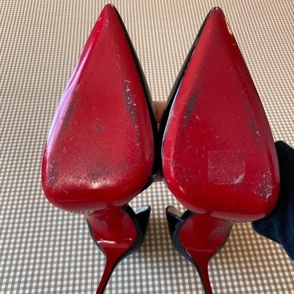 Christian Loubutine Iriza Patent Open-Side Red Sole Pumps. Size 39 - Picture 15 of 16